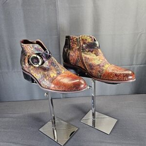 L’Artiste Georgiana-Scope Ankle Boots Women’s 6.5 | EU 37 Floral Boho Buckle Zip